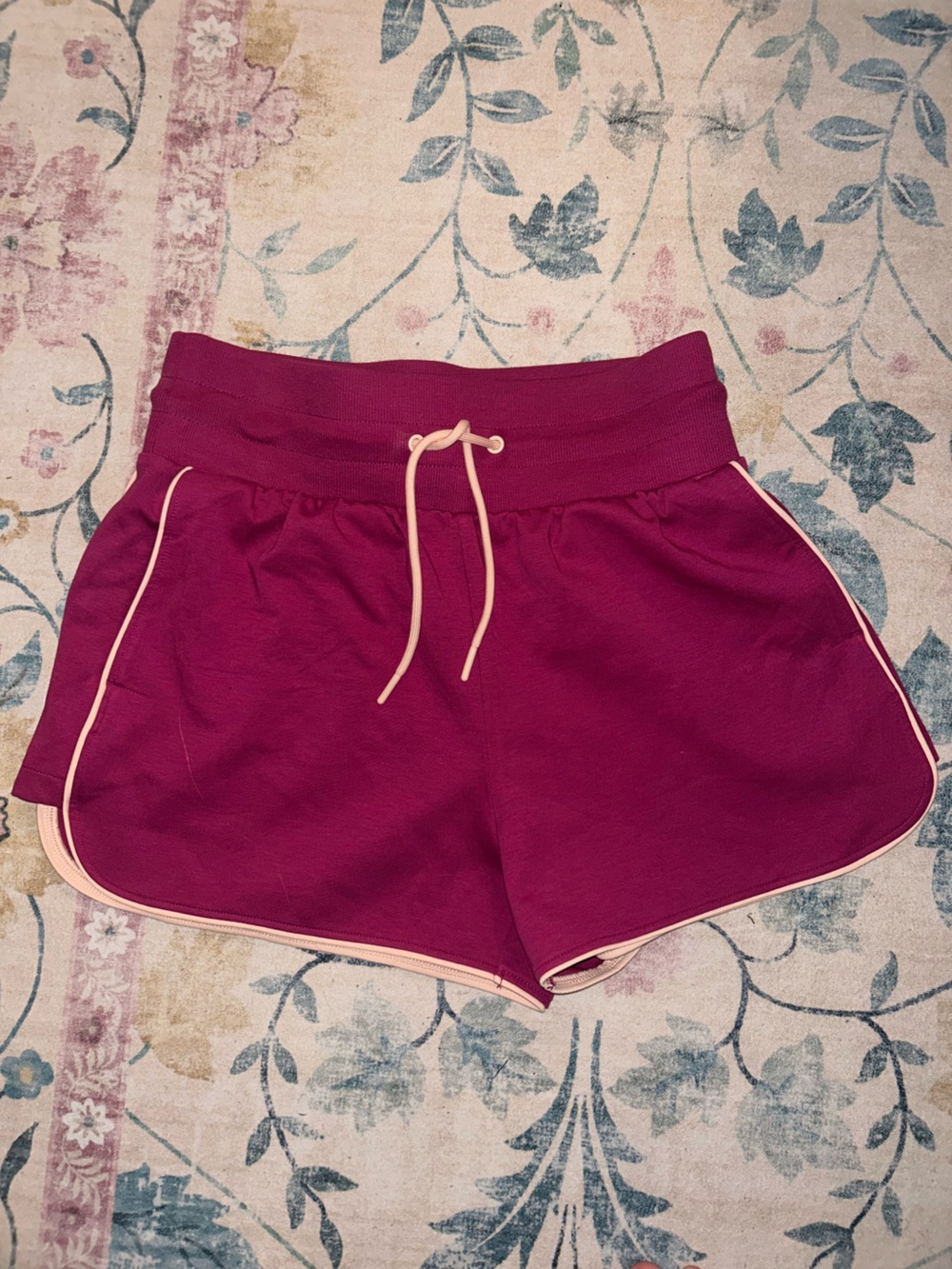 Old Navy Maroon Athletic Shorts with light pink Trim